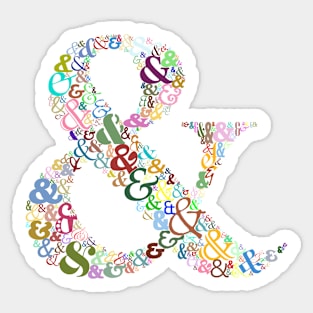 Multicoloured Ampersand design Sticker